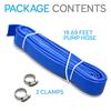 Serenelife 19.69 Ft. Pump Hose - Replacement Part Hose With 2 Clamps PRTSLBSMPMP10